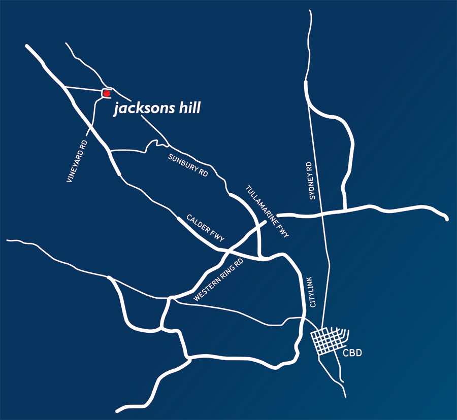 Jacksons hill Estate - Sunbury Location map 2